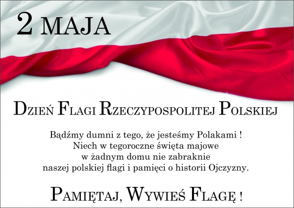 2 maja - Narodowy Dzień Flagi